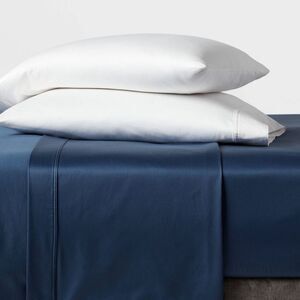 Threshold - California King 400 Thread Count Performance Fitte Blue
